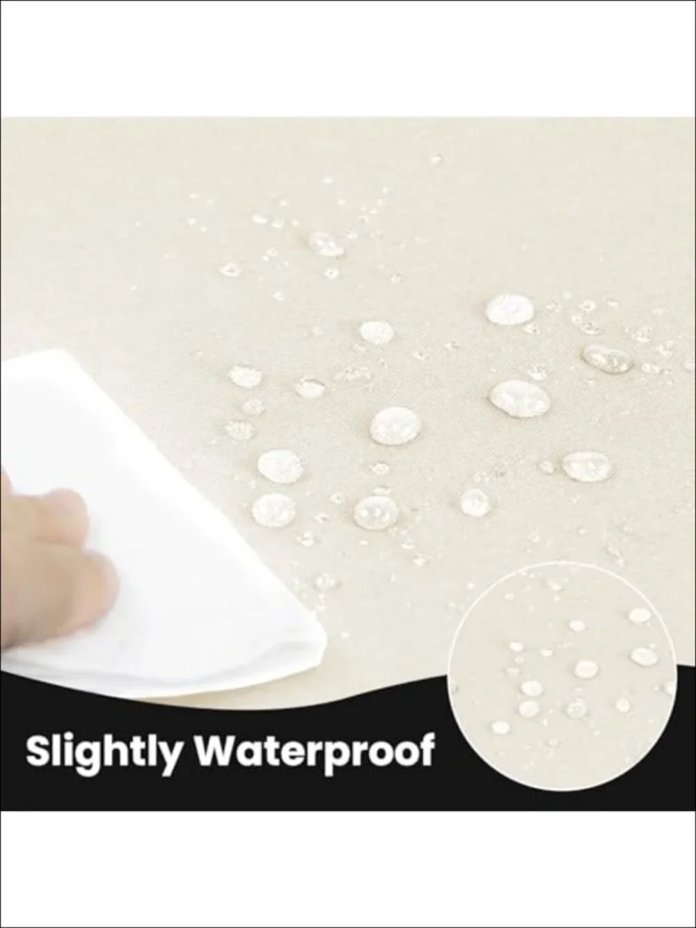 2 Pack Fitted Tablecloth 6 Ft Rectangle Waterproof Polyester Table Cover